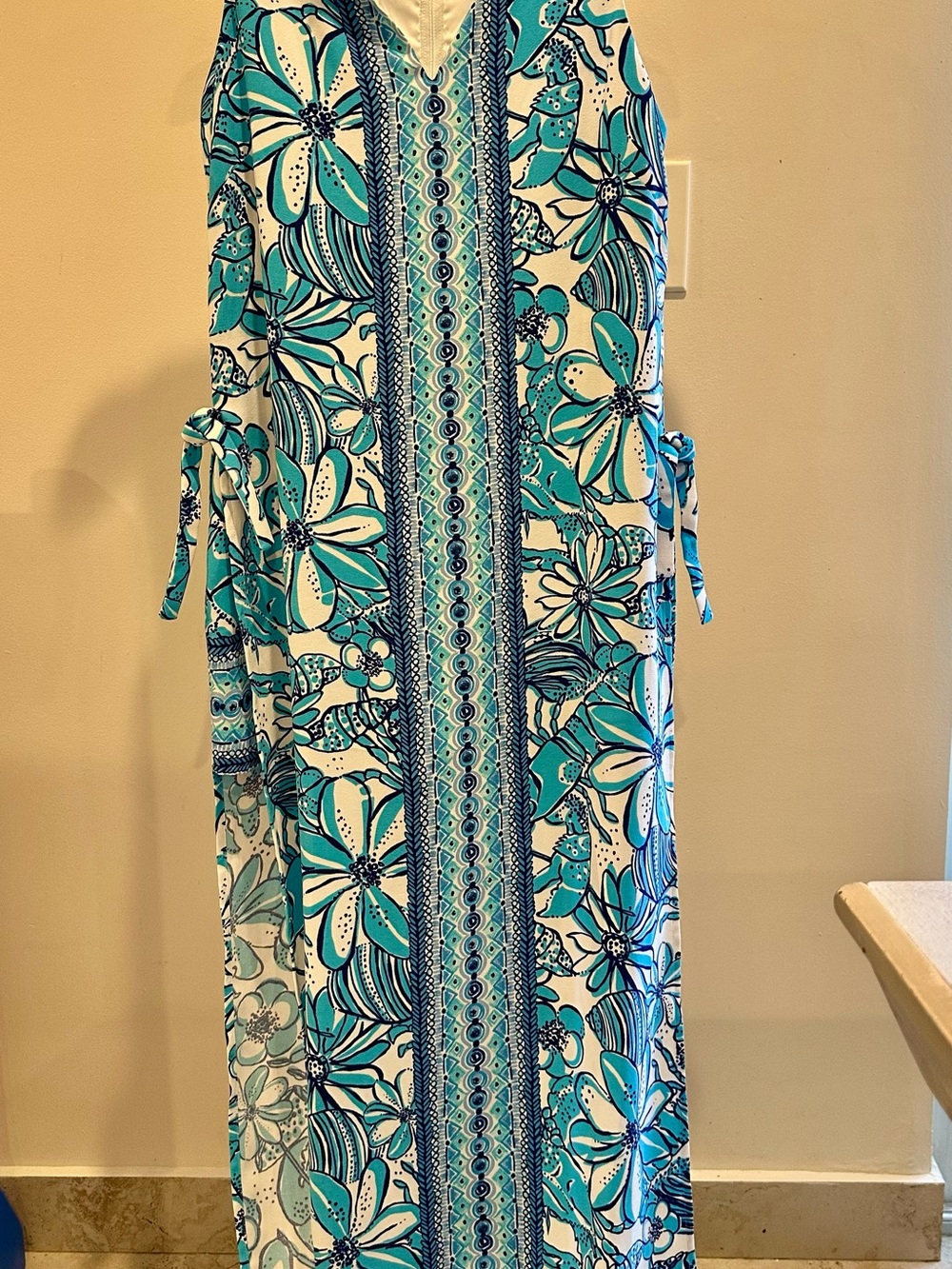 Lilly Pulitzer Donna Maxi Romper Coastal Blue Lion Around